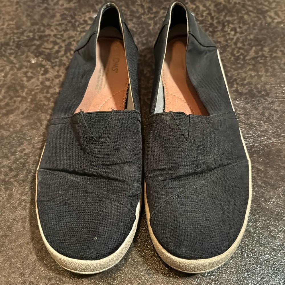 Toms Black Slip-Ons